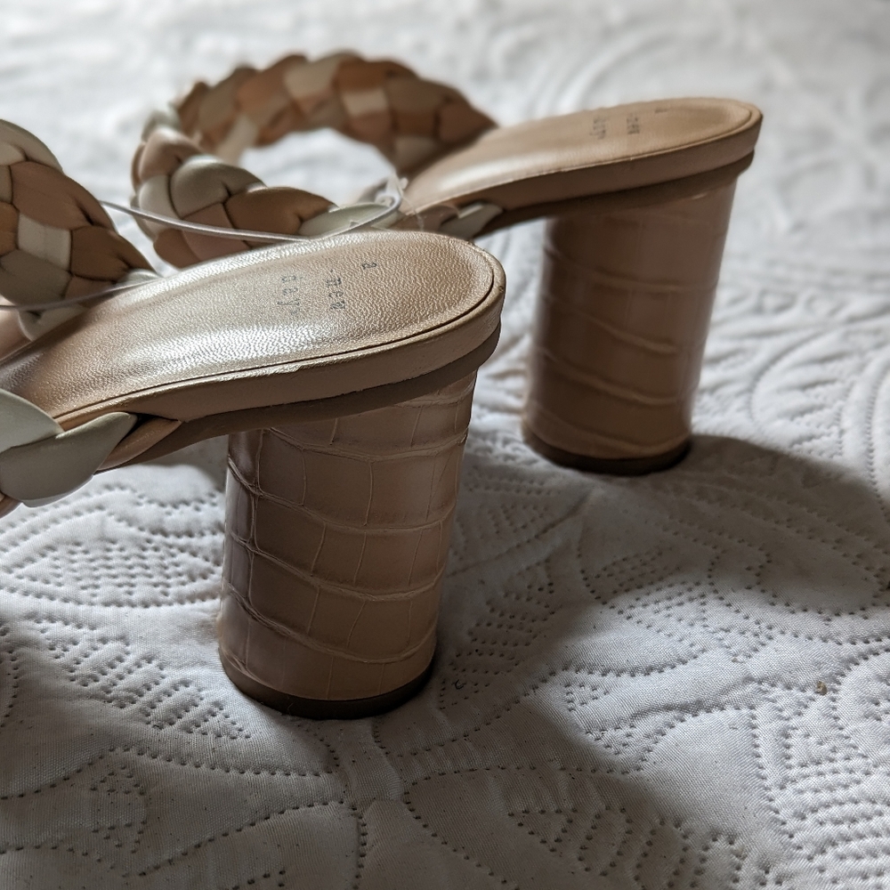 Heeled braided strap sandal 10 wide - Picture 2 of 5